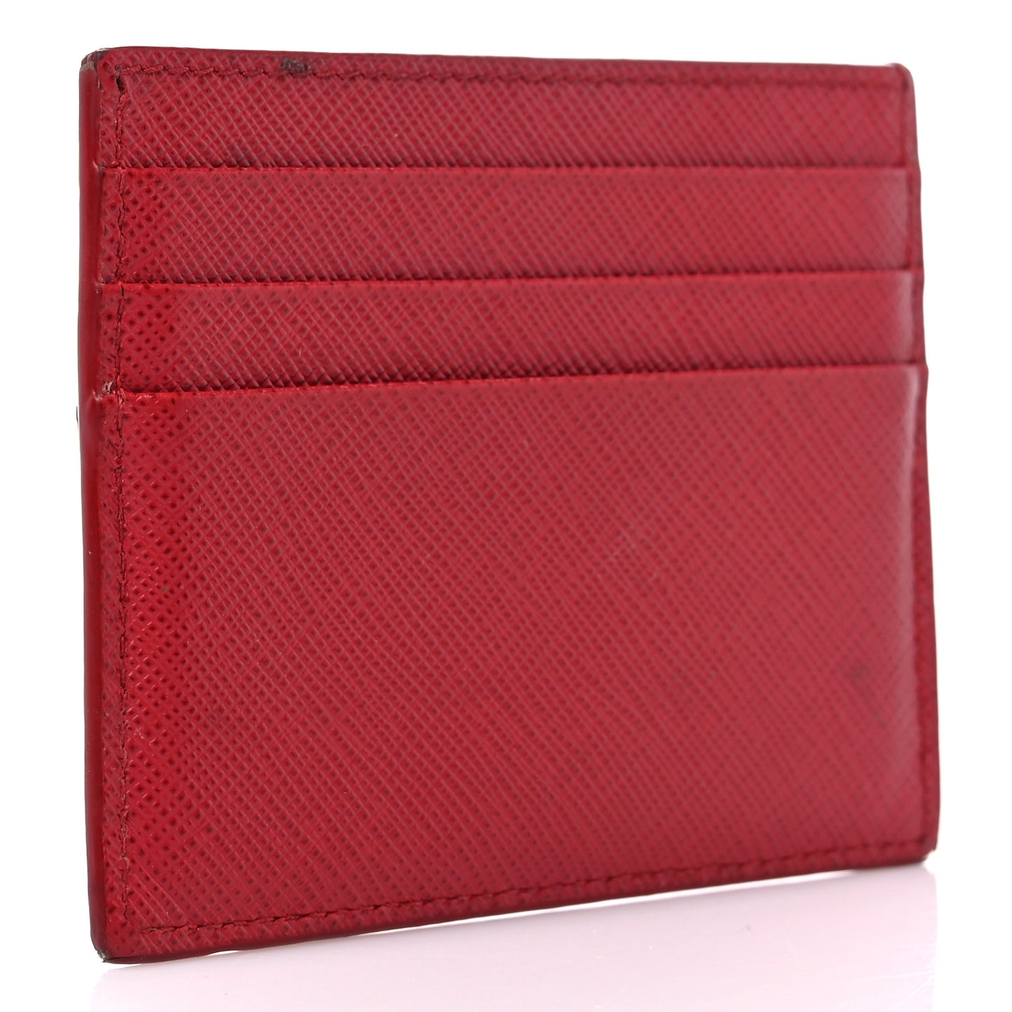 Saffiano Triangle Card Holder Fuoco