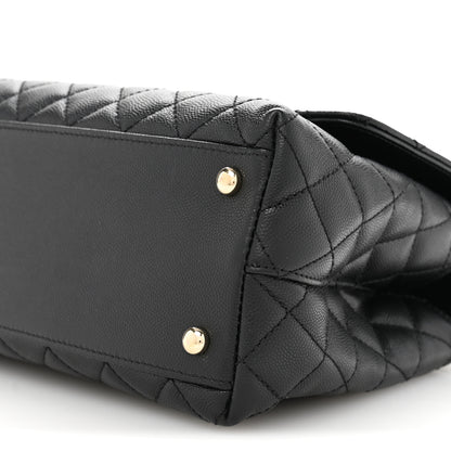 Chanel Caviar Quilted Small Coco Handle Flap Black 10 of 11