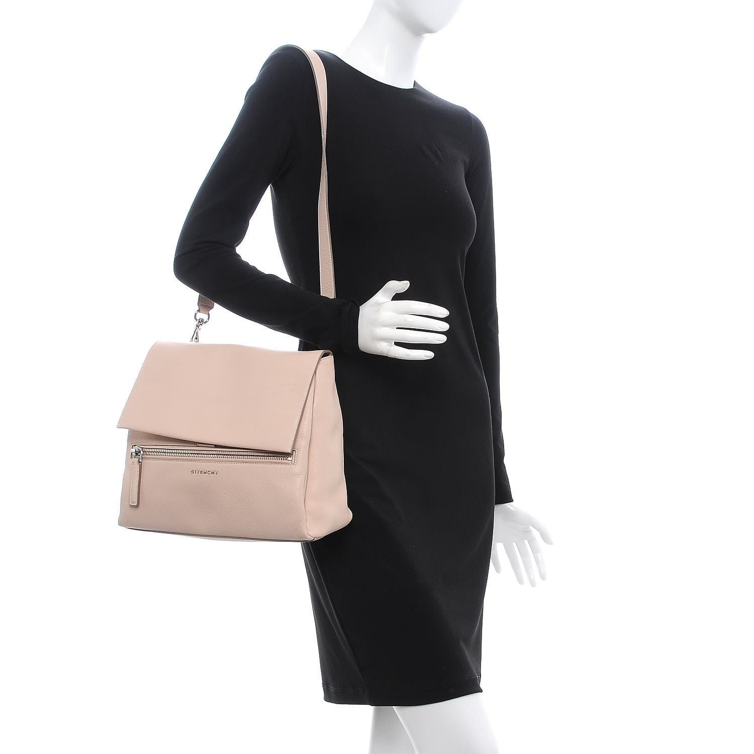 Givenchy Calfskin Small Pandora Pure Flap Bag Nude Pink 2 of 6