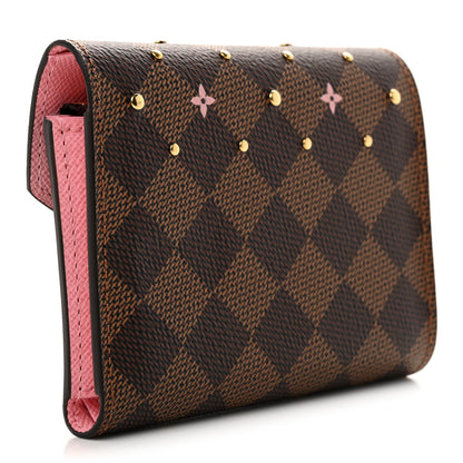 Louis Vuitton Damier Ebene Studded Victorine Wallet 3 of 7