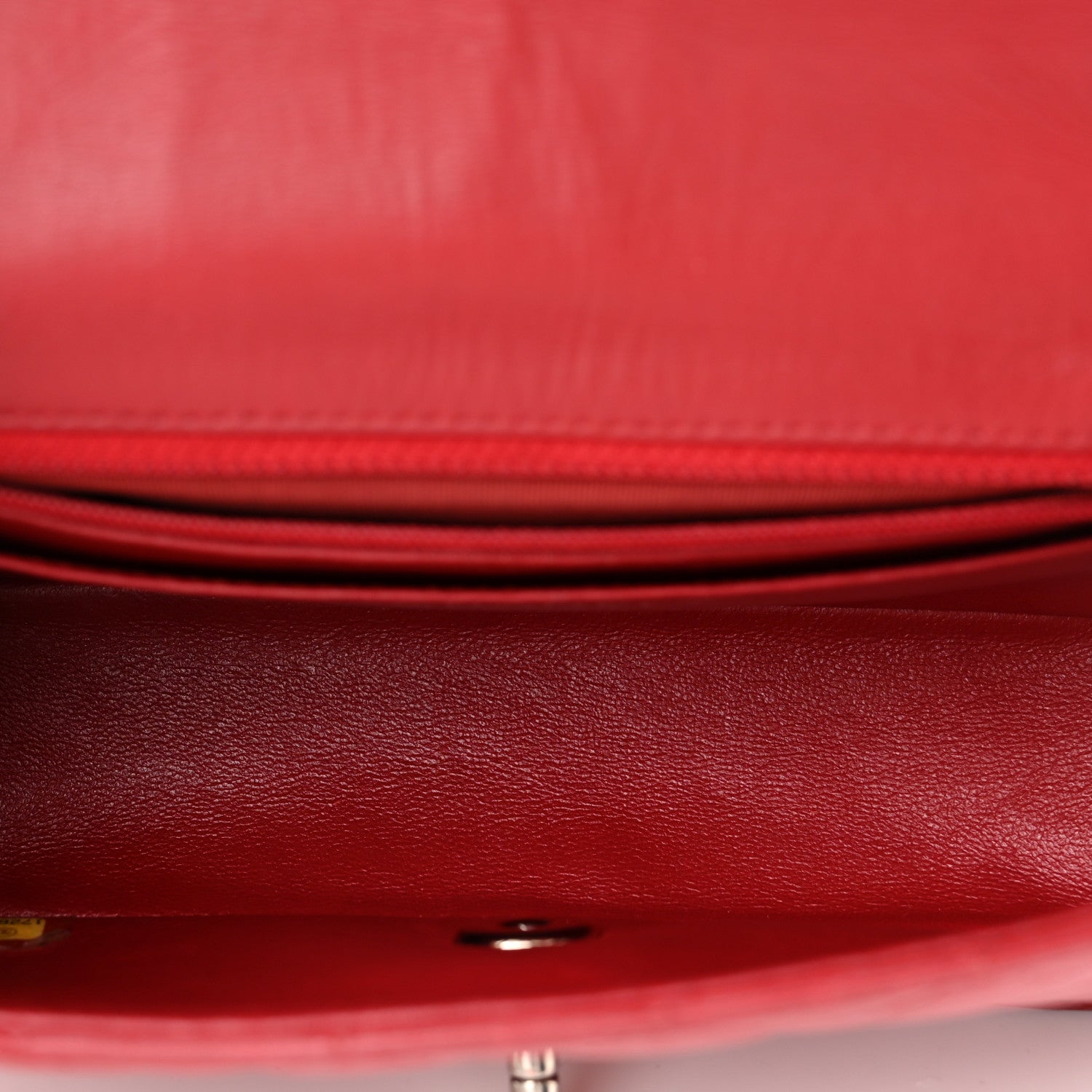 Chanel Lambskin Quilted Mini Rectangular Flap Dark Red 4 of 8