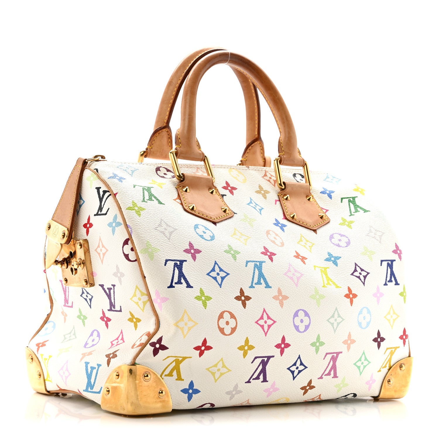 Louis Vuitton Monogram Multicolor Speedy 30 White 3 of 12