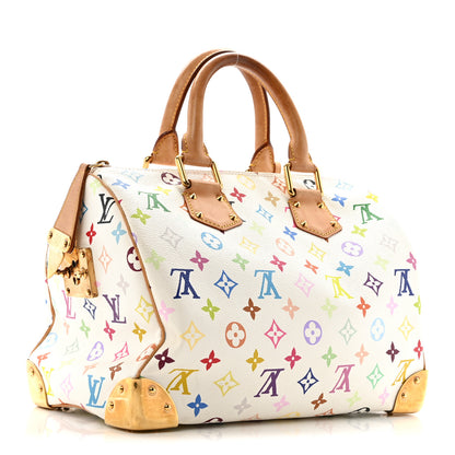 Louis Vuitton Monogram Multicolor Speedy 30 White 3 of 12