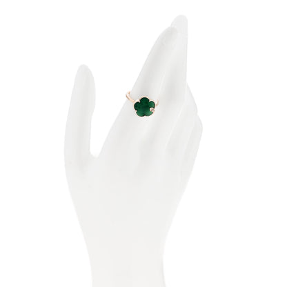 Pasquale Bruni 18K Rose Gold Diamond Green Agate Petit Joli Ring 54 6.75 2 of 6