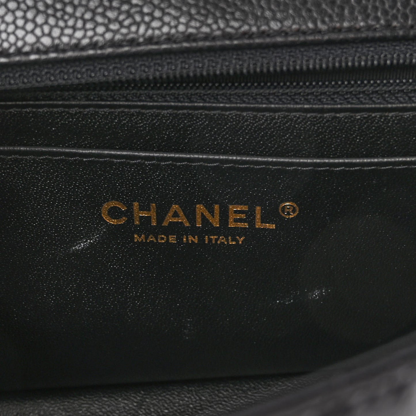 Caviar Quilted Mini Rectangular Flap Black