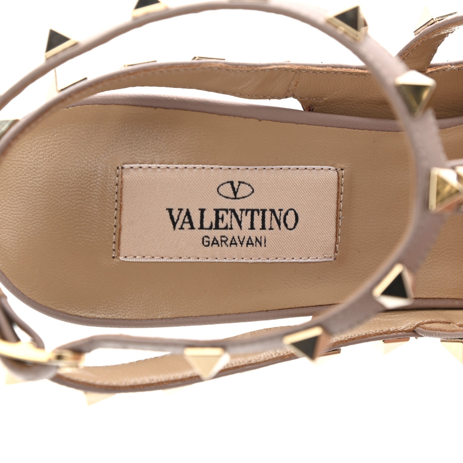 Valentino Garavani Patent Rockstud Ankle Strap Pumps 37.5 Rubin Poudre 7 of 8