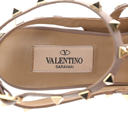 Valentino Garavani Patent Rockstud Ankle Strap Pumps 37.5 Rubin Poudre 7 of 8