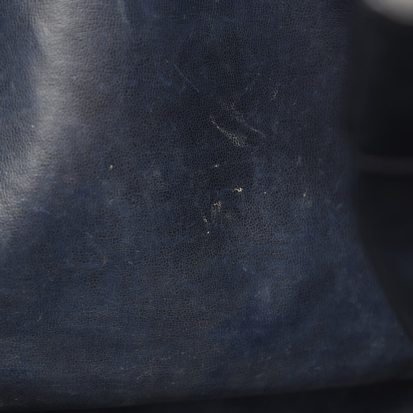 Lambskin Stitched Shopper Tote Navy