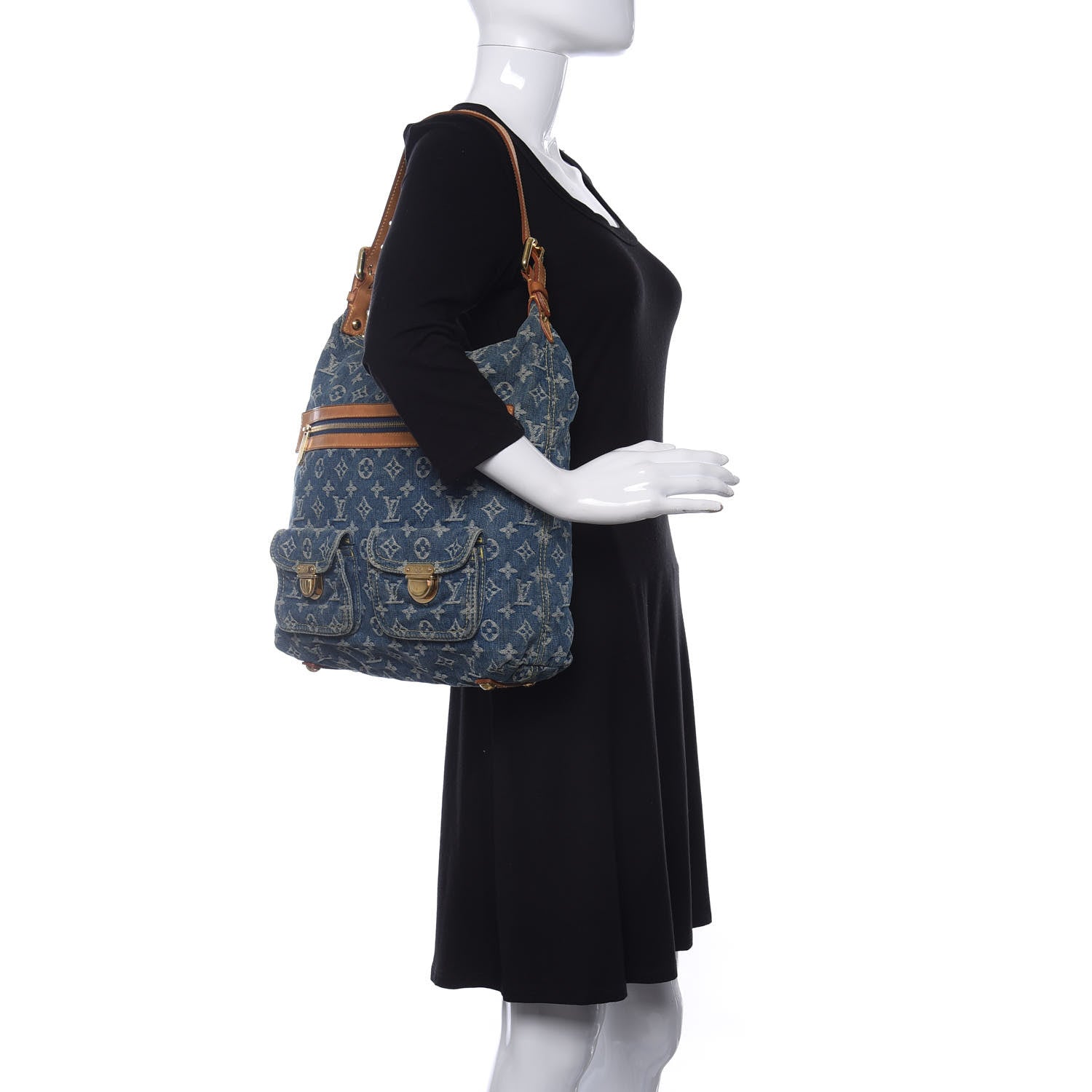 Louis Vuitton Denim Baggy GM Blue 2 of 10