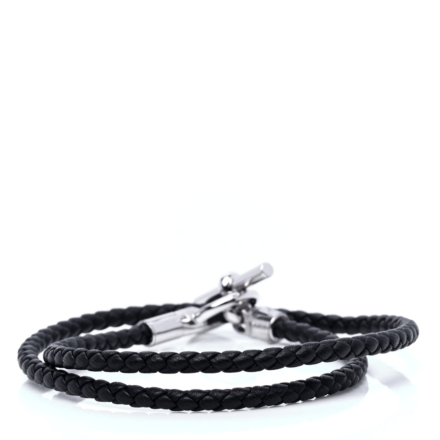 Hermes Swift Double Tour Glenan Bracelet T4 Black 3 of 5