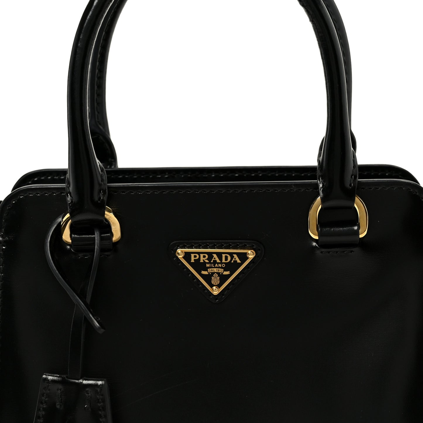 Brushed Calfskin Mini Zippered Crossbody Tote Black