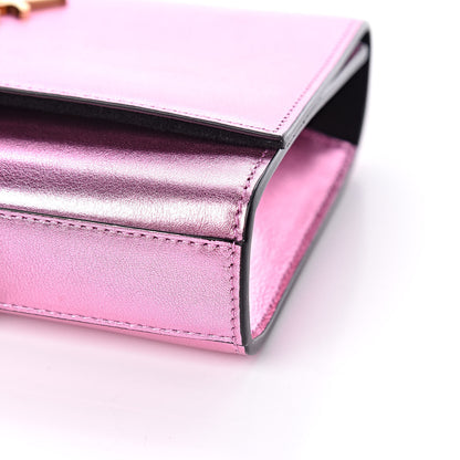 Saint Laurent Metallic Calfskin Small Classic Monogram Kate Tassel Satchel Pink 6 of 10