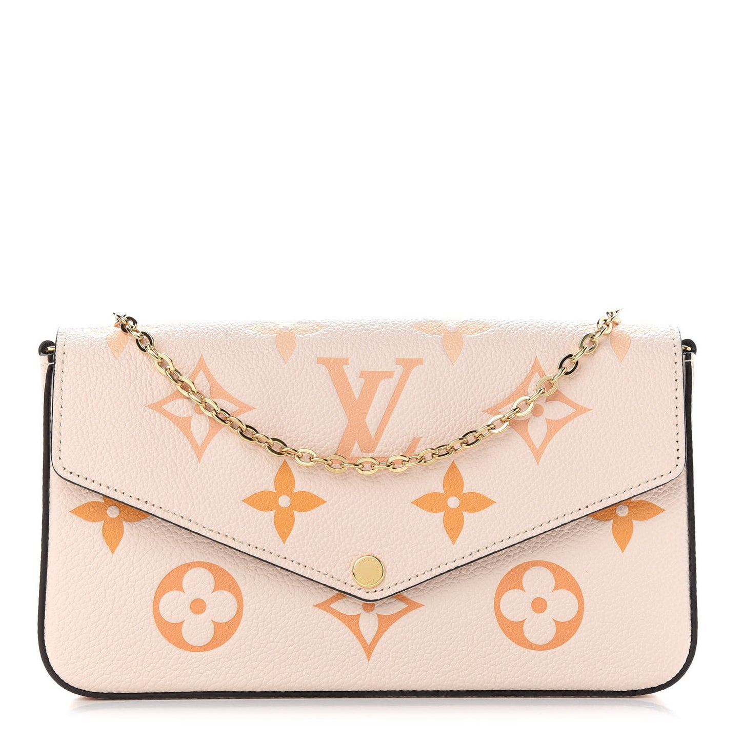Empreinte Monogram Giant By The Pool Felicie Pochette Chain Wallet Cream Saffron
