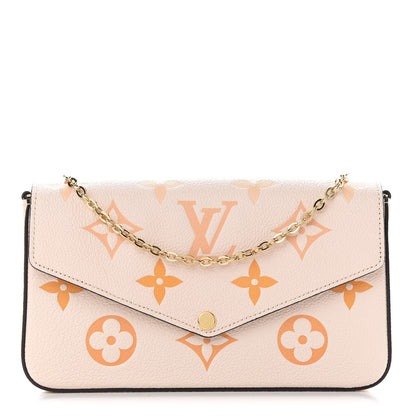 Louis Vuitton Empreinte Monogram Giant By The Pool Felicie Pochette Chain Wallet Cream Saffron 1 of 9