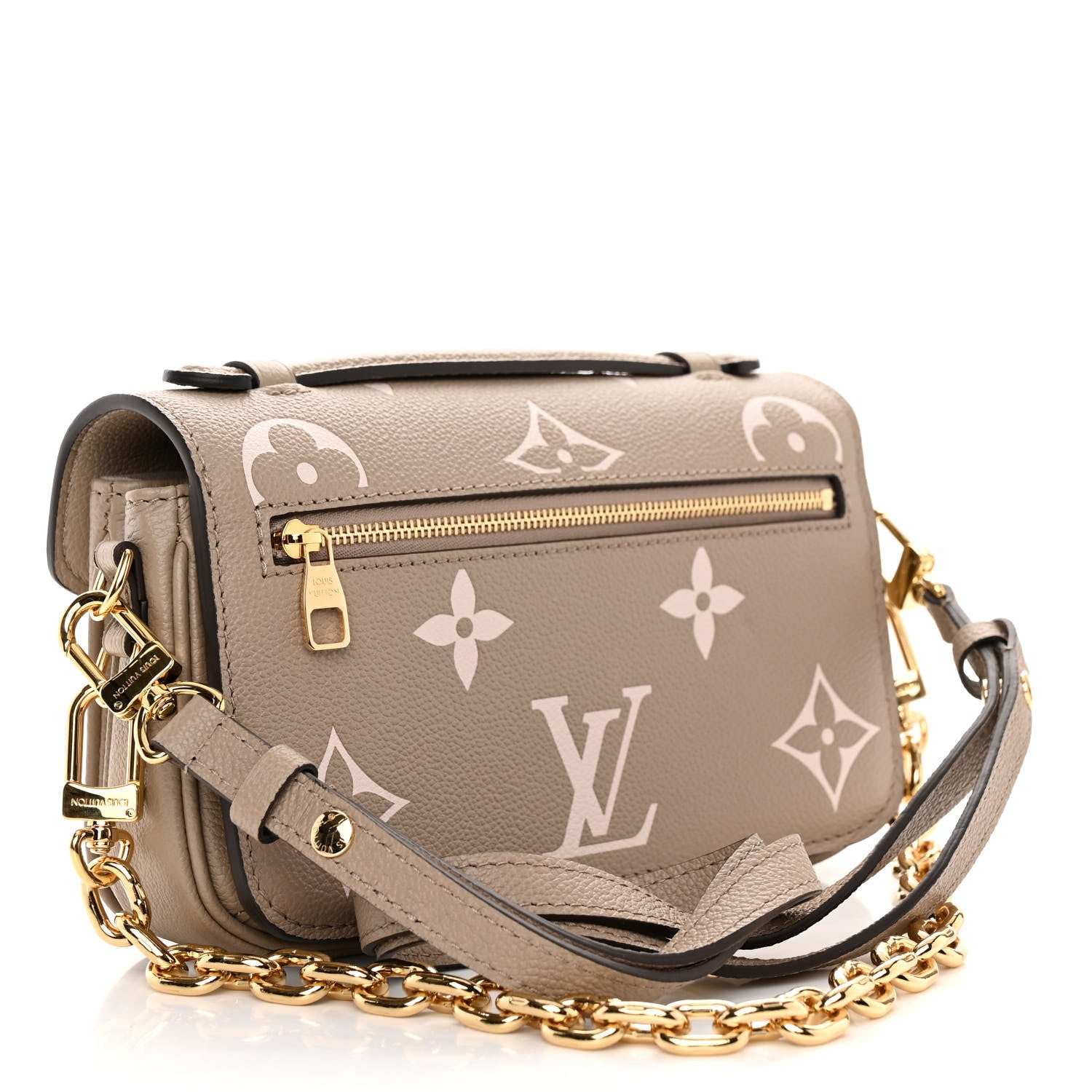 Louis Vuitton Empreinte Monogram Giant Pochette Metis East West Tourterelle Creme 3 of 9