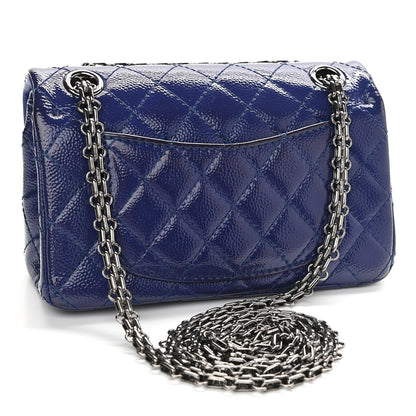Chanel Caviar Patent 2.55 Reissue Flap 224 Blue 2 of 12