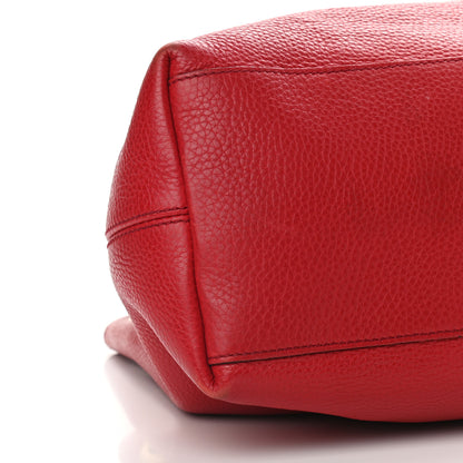 Gucci Pebbled Calfskin Medium Soho Chain Shoulder Bag Tabasco Red 8 of 11