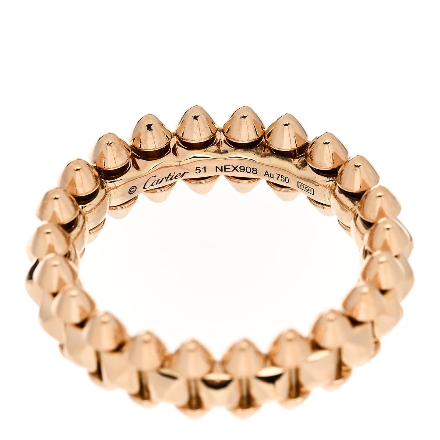 18K Pink Gold SM Clash De Cartier Ring 51 5.75