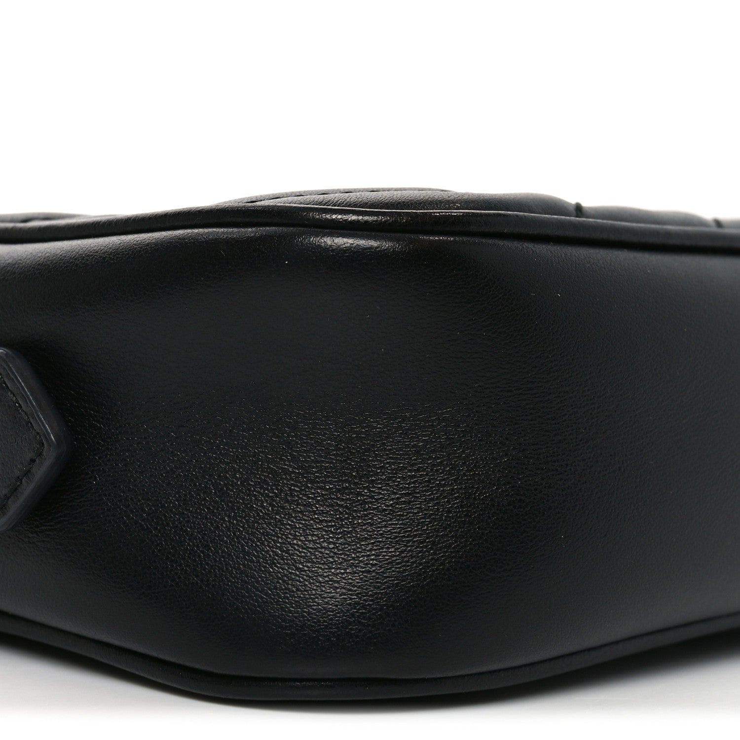 Gucci Calfskin Matelasse Mini GG Marmont Chain Shoulder Bag Black 9 of 11
