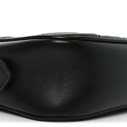 Gucci Calfskin Matelasse Mini GG Marmont Chain Shoulder Bag Black 9 of 11