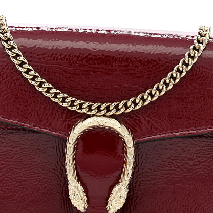 Gucci Crinkled Patent Mini Dionysus Shoulder Bag Rosso Ancora Red 6 of 9