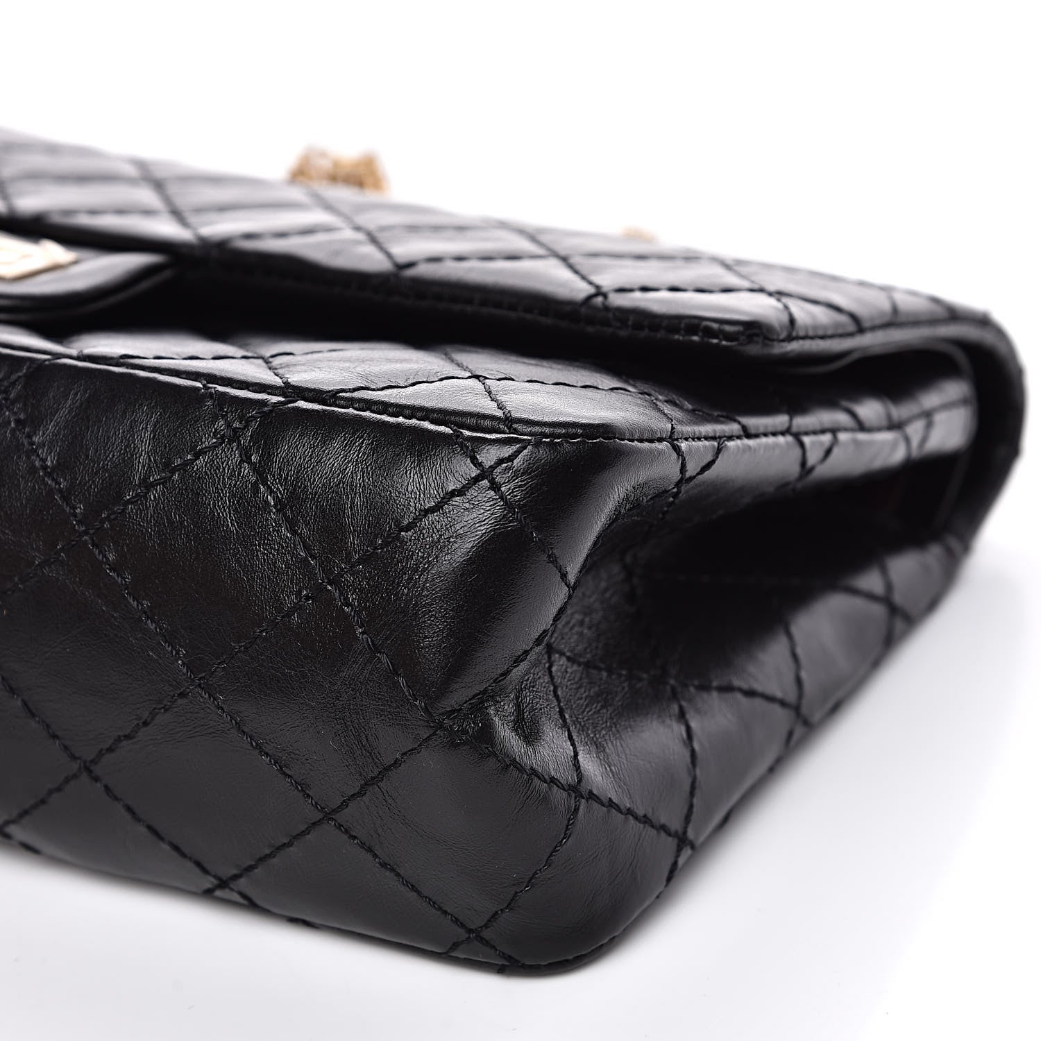Chanel Aged Calfskin Quilted 2.55 Reissue 225 Flap Black 9 of 13