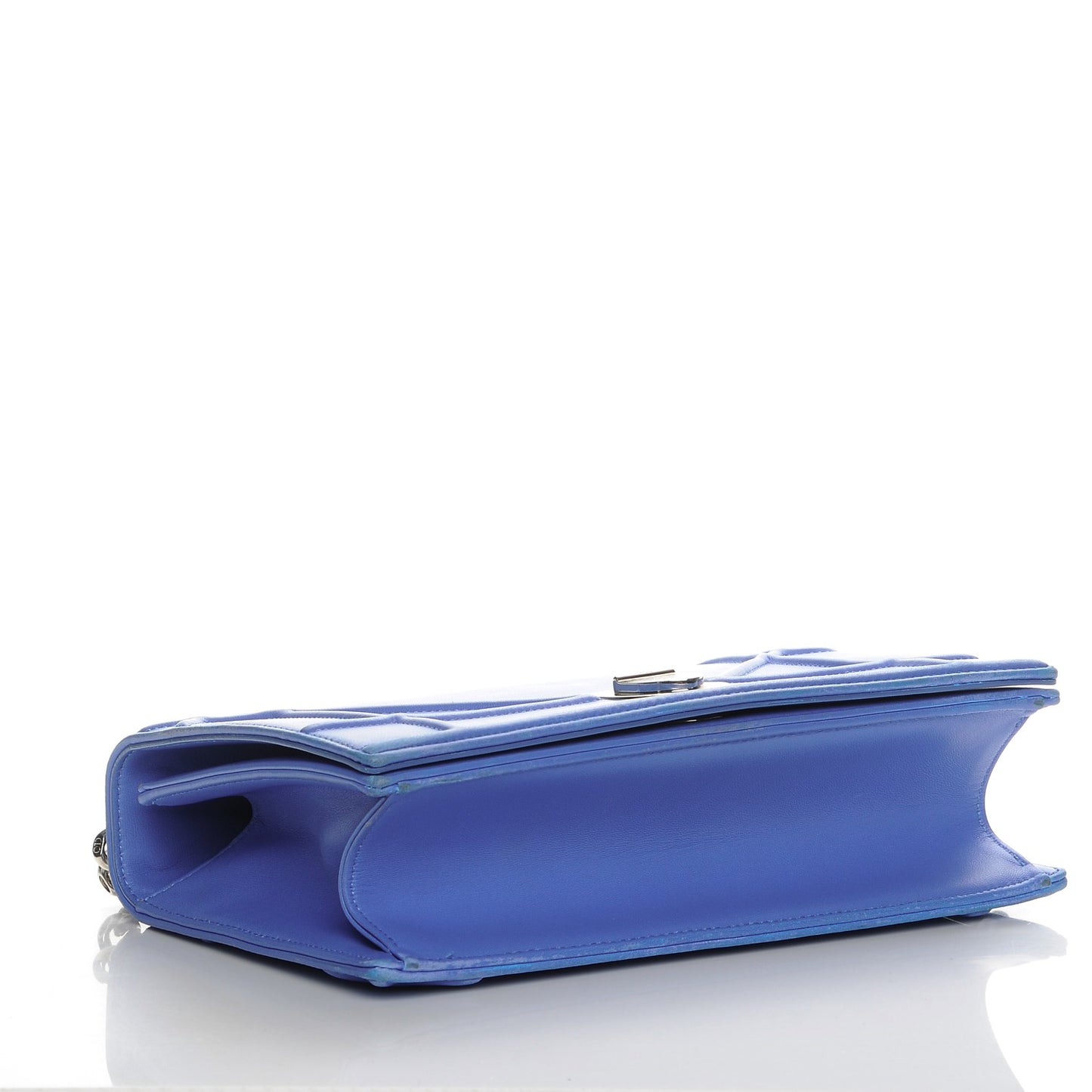 Lambskin Medium Diorama Flap Bag Blue