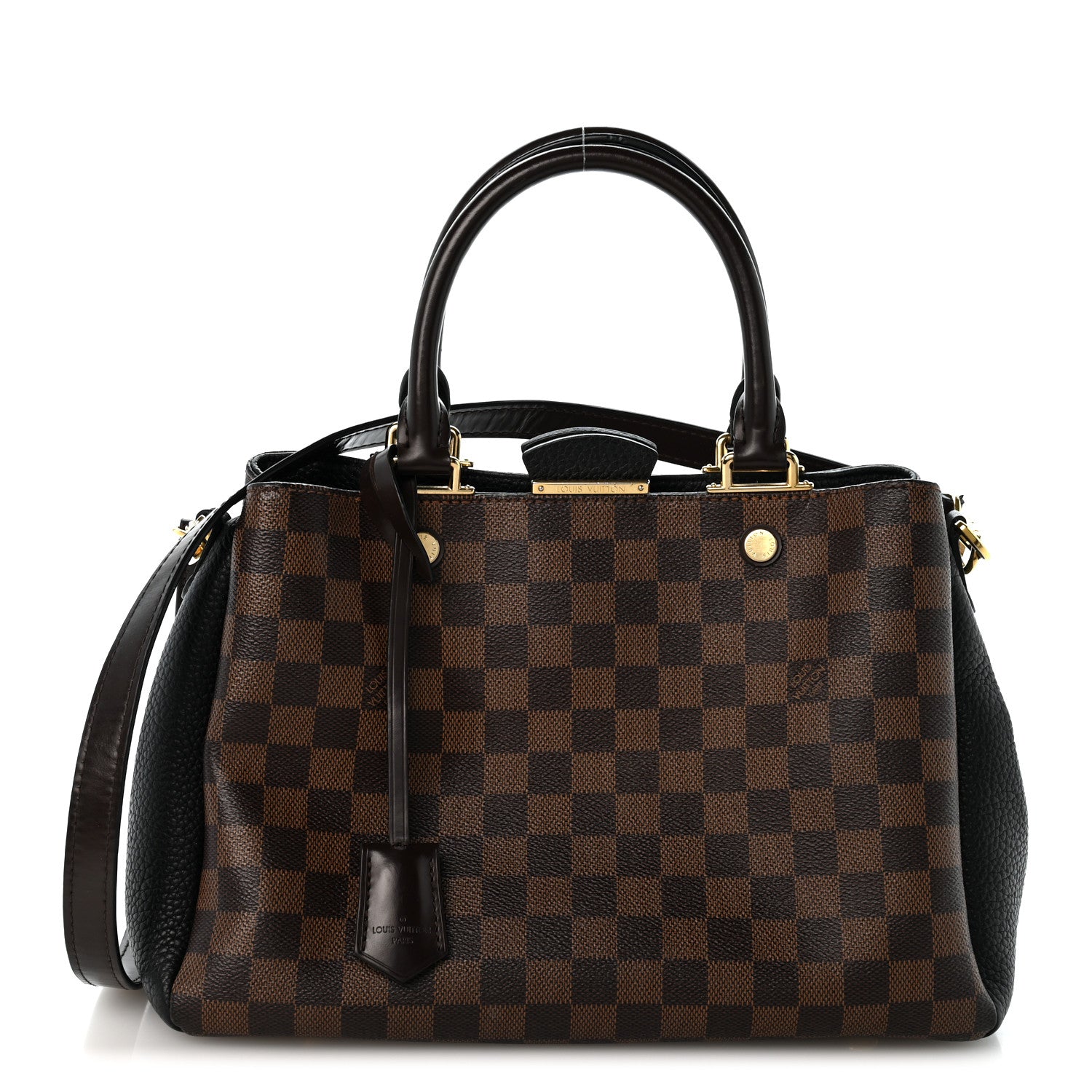 Louis Vuitton Damier Ebene Cuir Taurillon Brittany Black 1 of 13