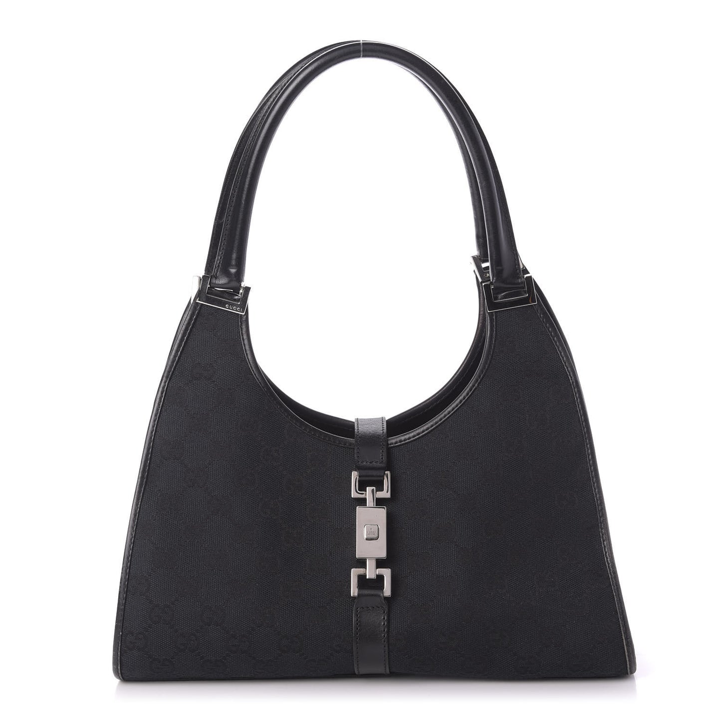 Monogram Bardot Shoulder Bag Black