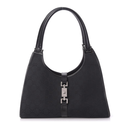 Gucci Monogram Bardot Shoulder Bag Black 1 of 9