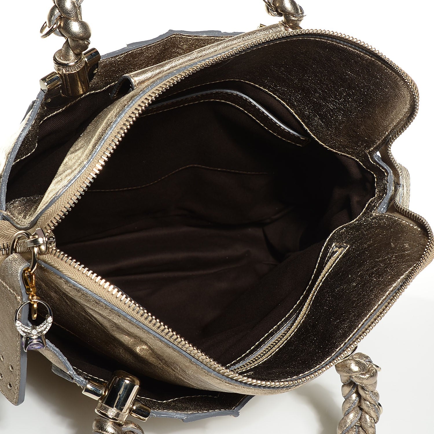 Chloe Lambskin Heloise Satchel Metallic 5 of 8