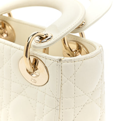 Christian Dior Lambskin Cannage DiorAmour Mini Lady Dior White 14 of 15