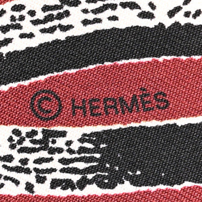 Hermes Silk Inventaire Poetique de Brides a Bloc Twilly Orange Cuit Bourgogne Black 4 of 5