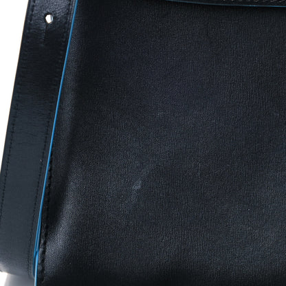 Delvaux Box Calfskin MM Brillant Clouds Satchel Black Ciel 15 of 16