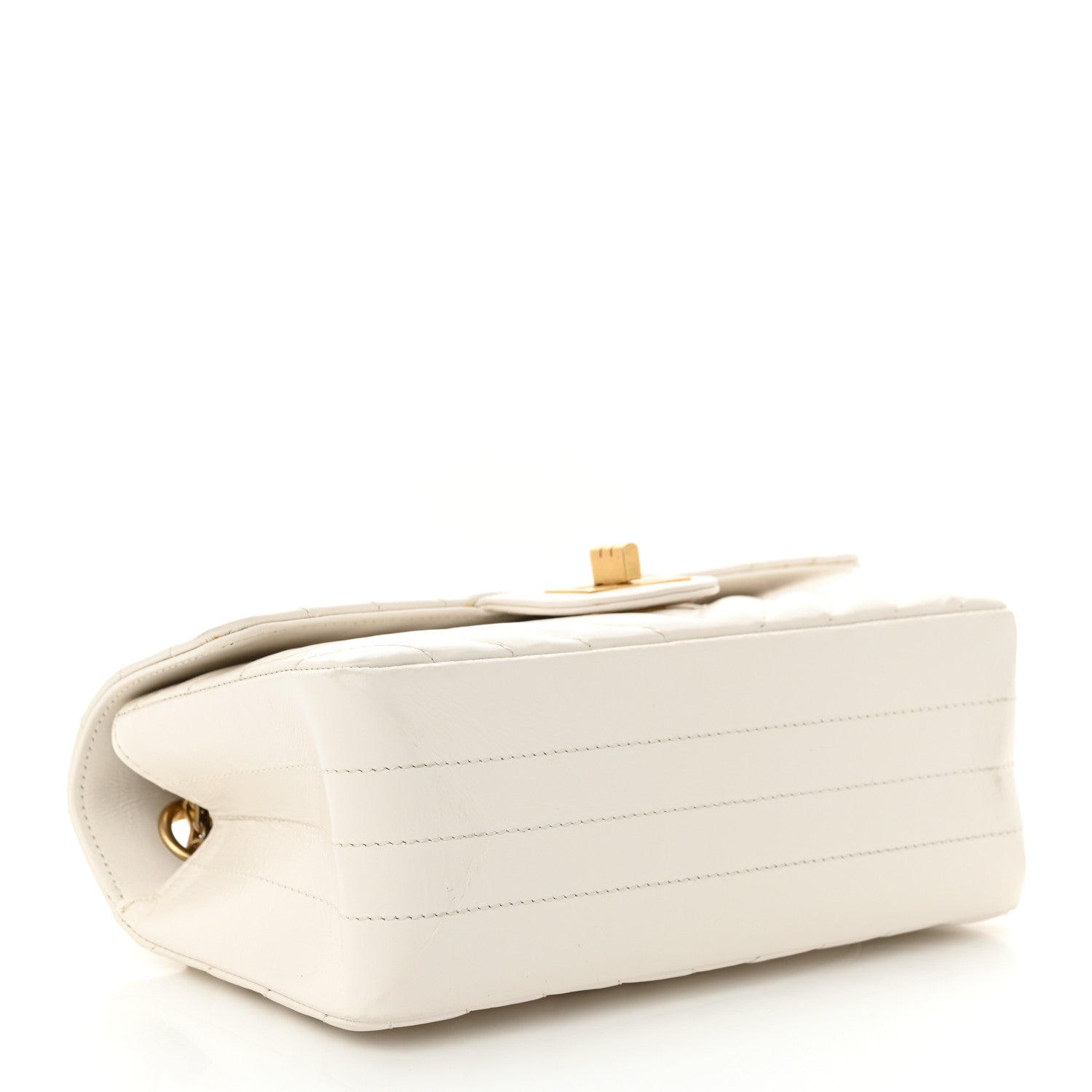 Chanel Aged Calfskin Chevron Quilted 2.55 Reissue Mini Flap White 4 of 15