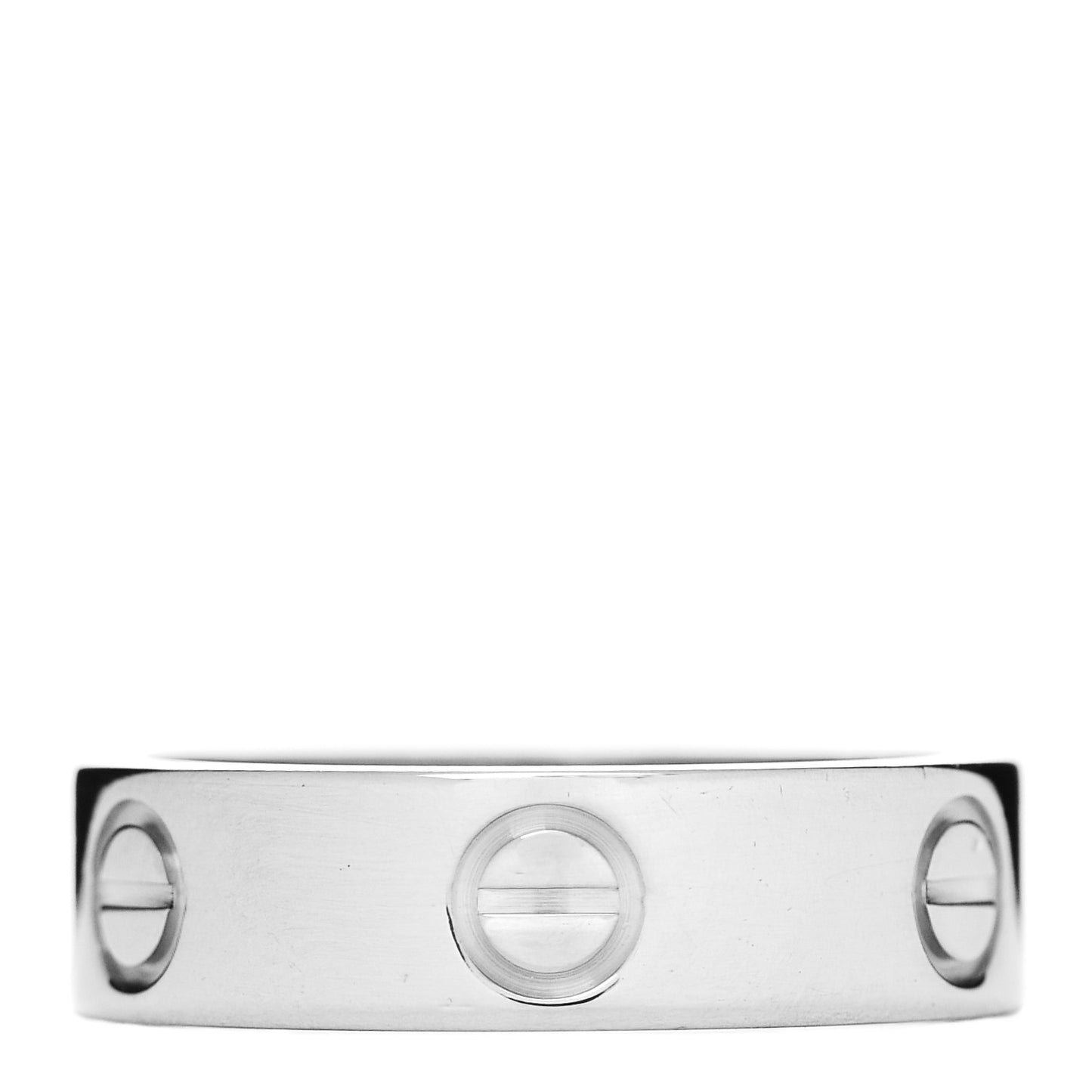 18K White Gold 5.5mm LOVE Ring 54 6.75