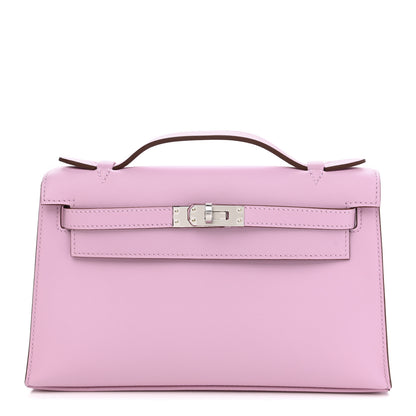 Hermes Swift Kelly Pochette Clutch Mauve Sylvestre 1 of 9