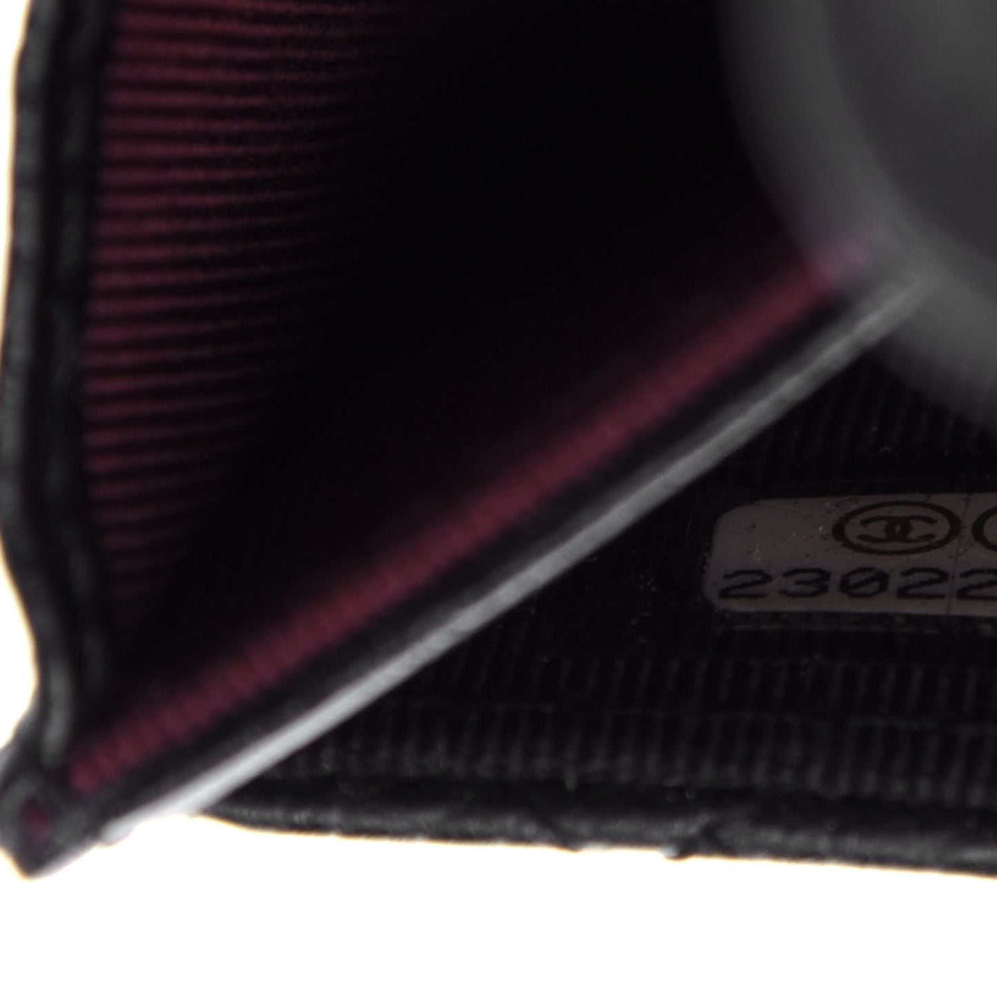 Caviar Quilted Flap Card Holder Black