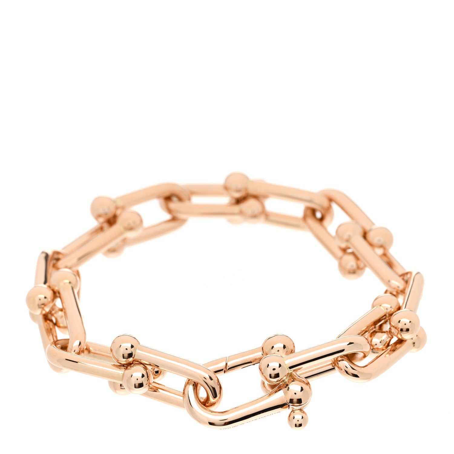 Tiffany 18K Rose Gold Large HardWear Link Bracelet 2 of 4