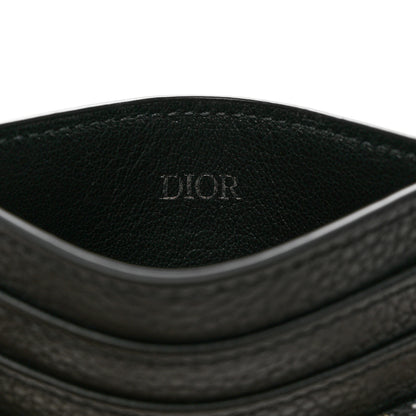 Christian Dior Grained Calfskin Oblique Card Holder Black 7 of 8