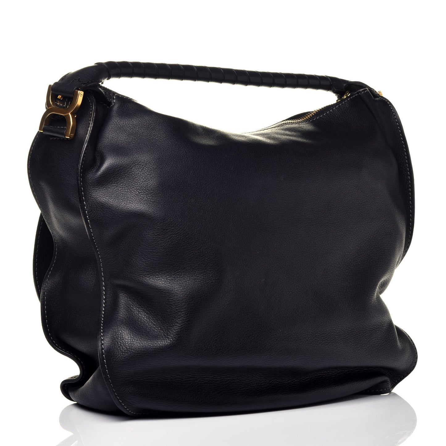 Calfskin Large Marcie Hobo Black