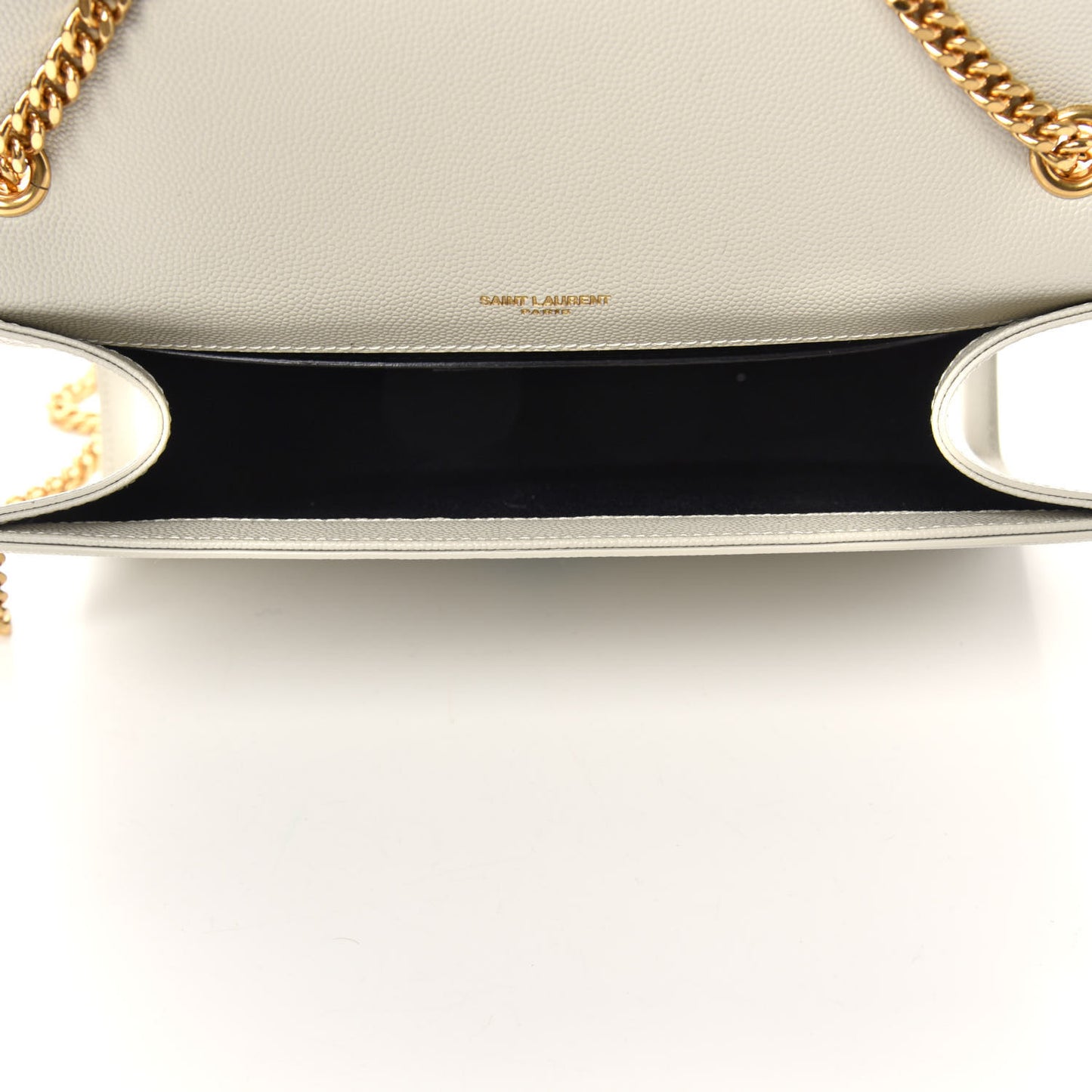 Grain De Poudre Medium Classic Monogram Kate Satchel Crema Soft