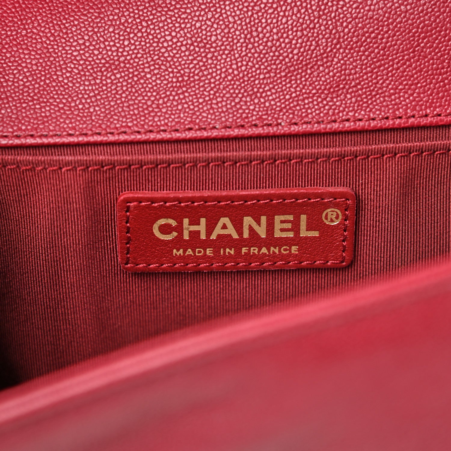 Chanel Caviar Chevron Quilted Medium Boy Flap Red 6 of 11
