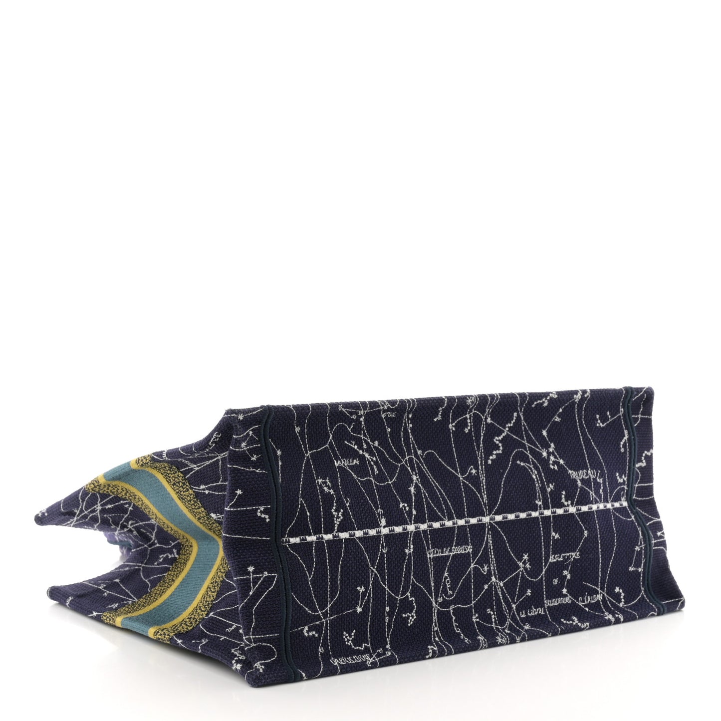 Canvas Embroidered Medium Zodiac Book Tote Blue Multicolor