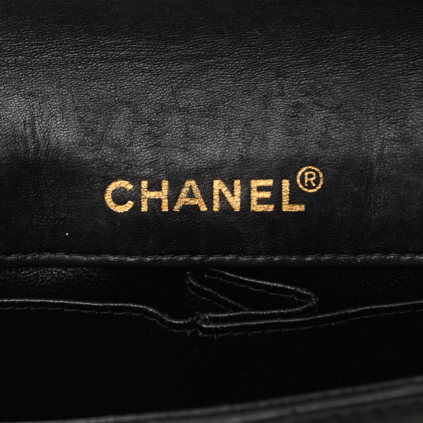 Lambskin East West Chocolate Bar Flap Black