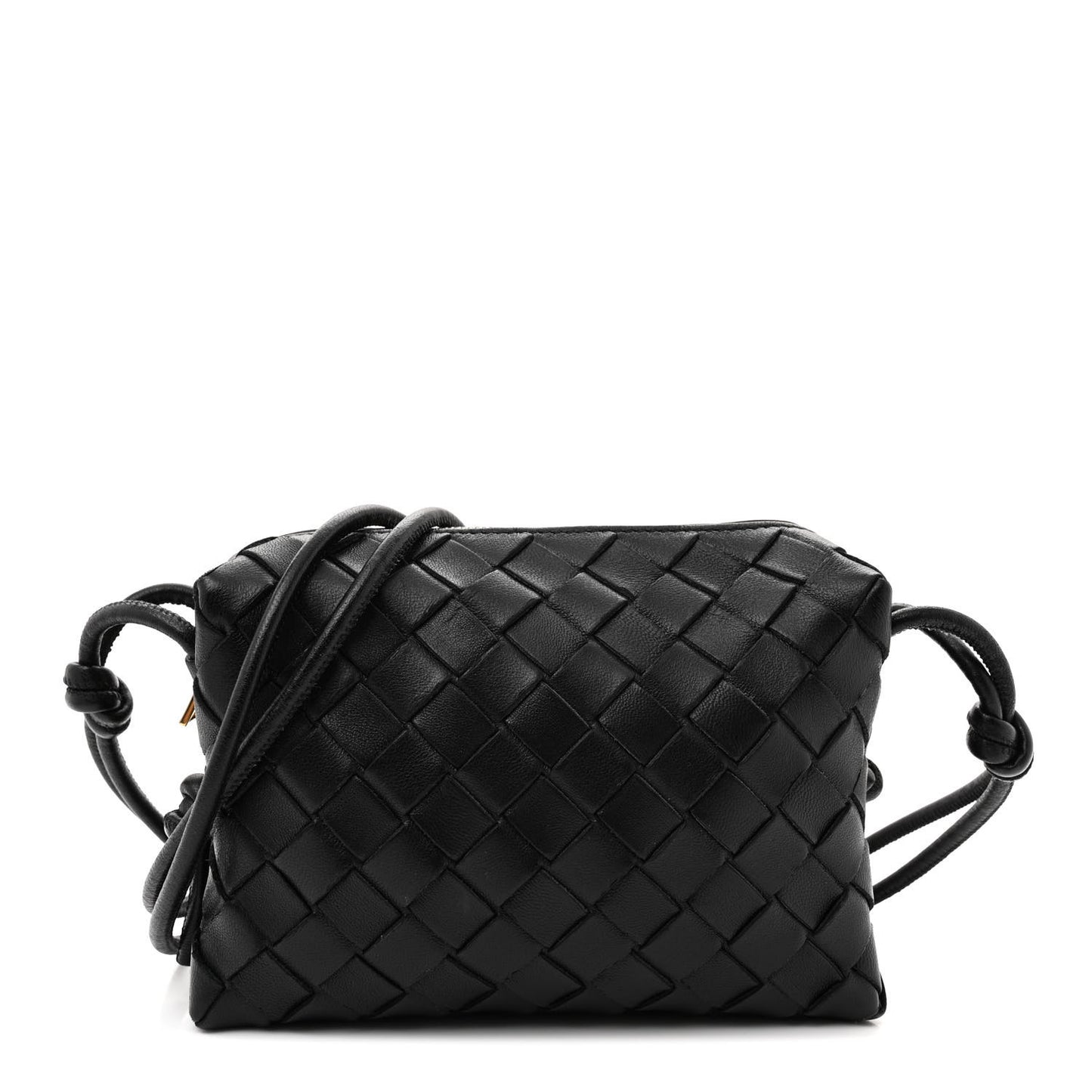 Nappa Intrecciato Mini Loop Camera Bag Black