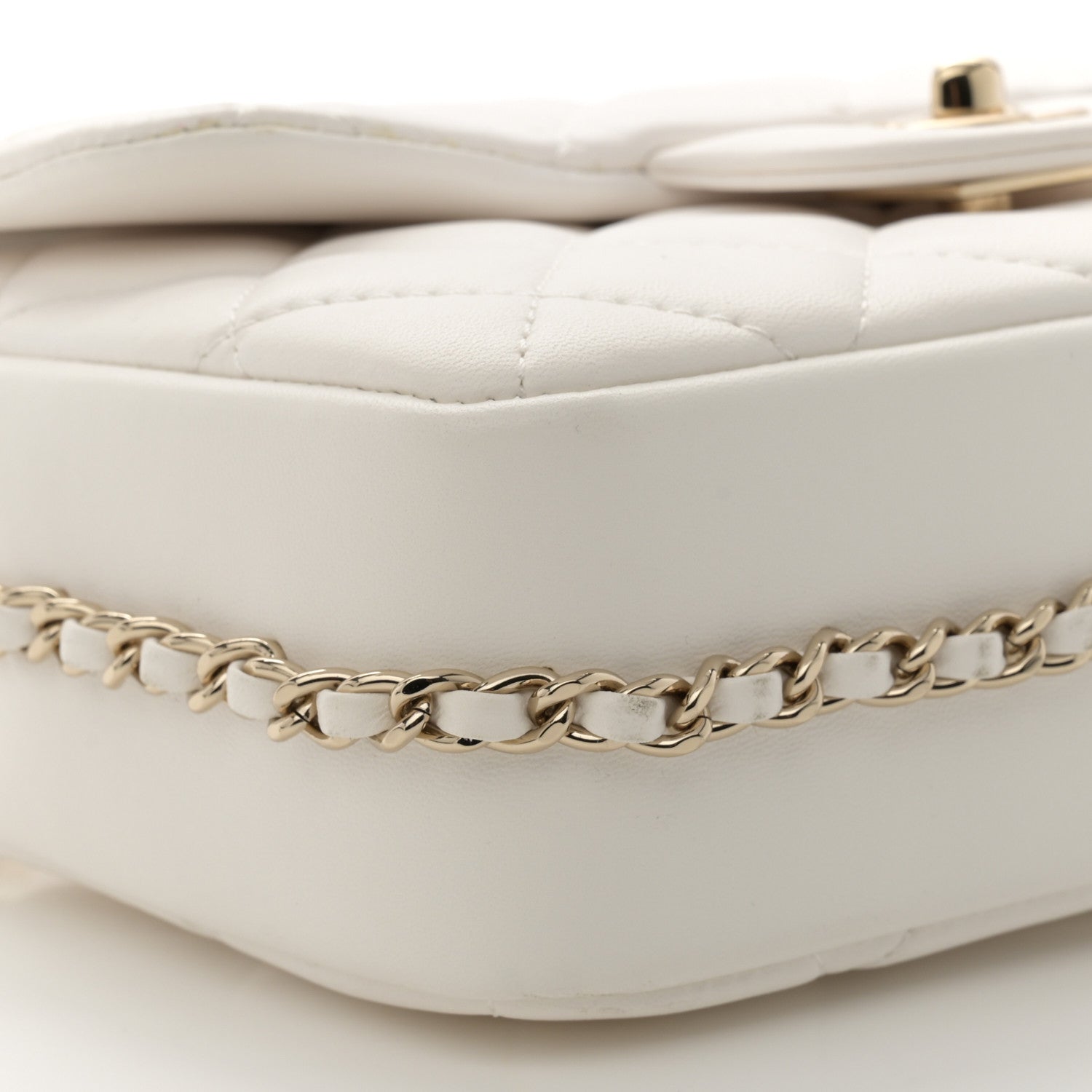 Chanel Lambskin Quilted Small My Precious Flap White 9 of 11