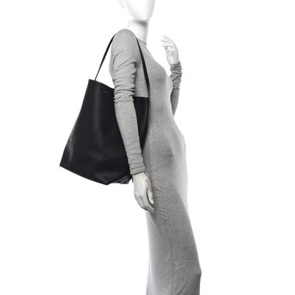 The Row Polished Saddle Calfskin Large N/S Park Tote Black 2 of 12