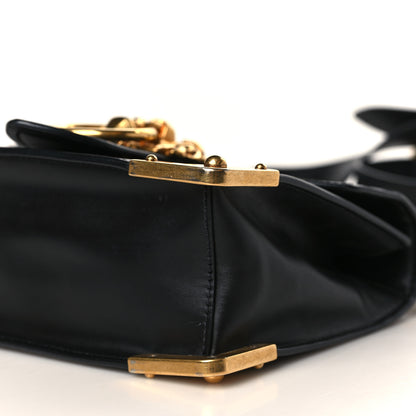 Prada Antic Soft Saffiano Lions Head Cahier Shoulder Bag Black 8 of 8