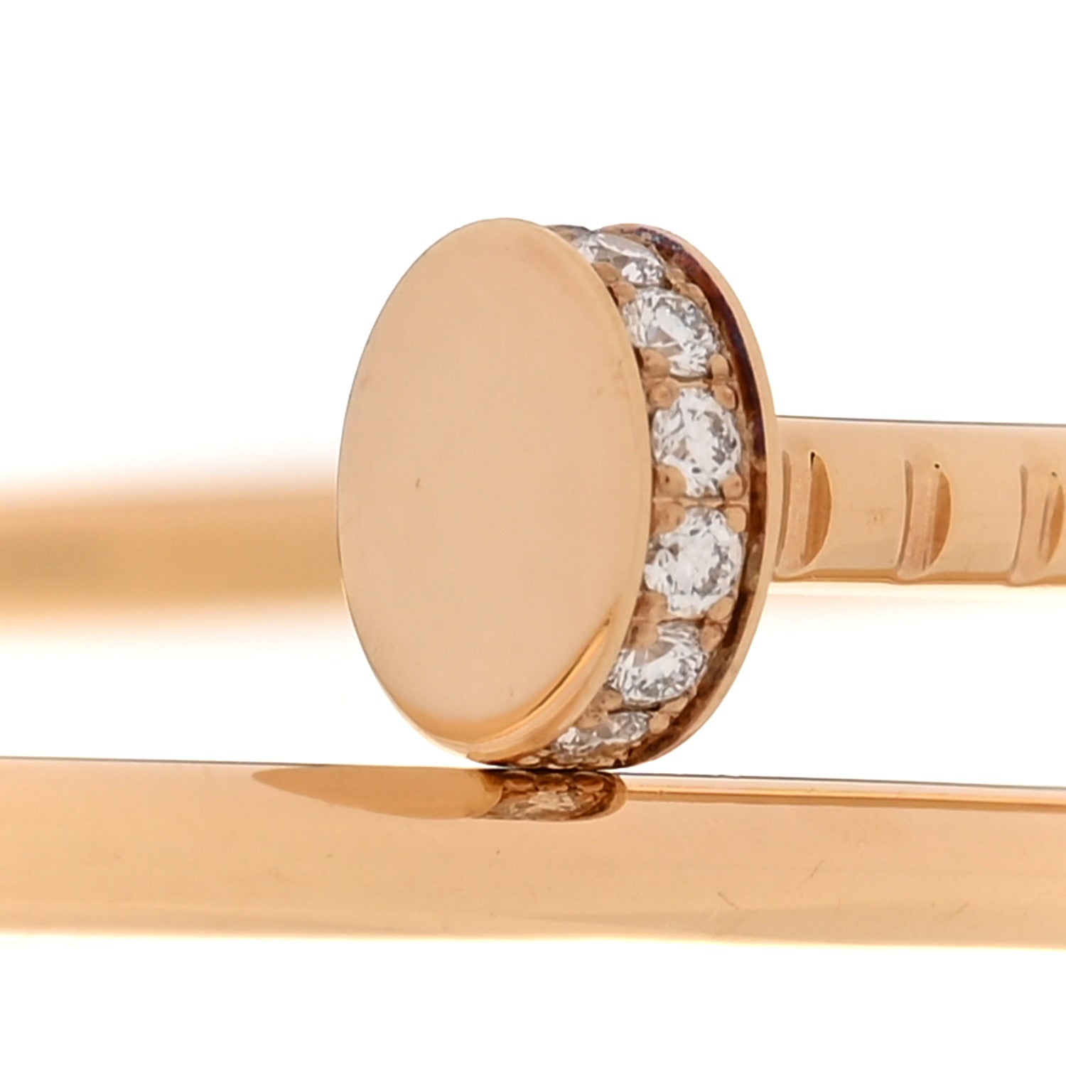 Cartier 18K Yellow Gold Diamond Small Juste Un Clou Bracelet 18 3 of 5